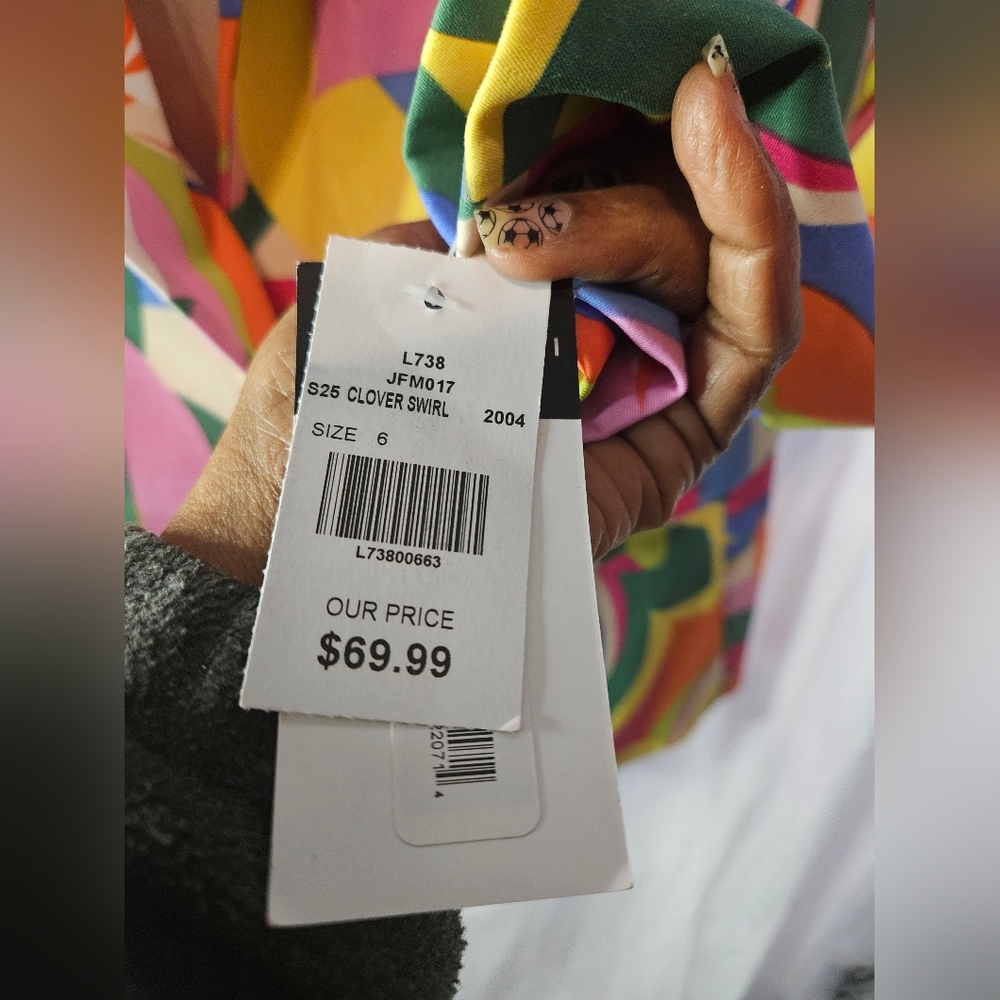 #173 Tahari Multicolored Size 6 Blazer EUC - Picture 4 of 5